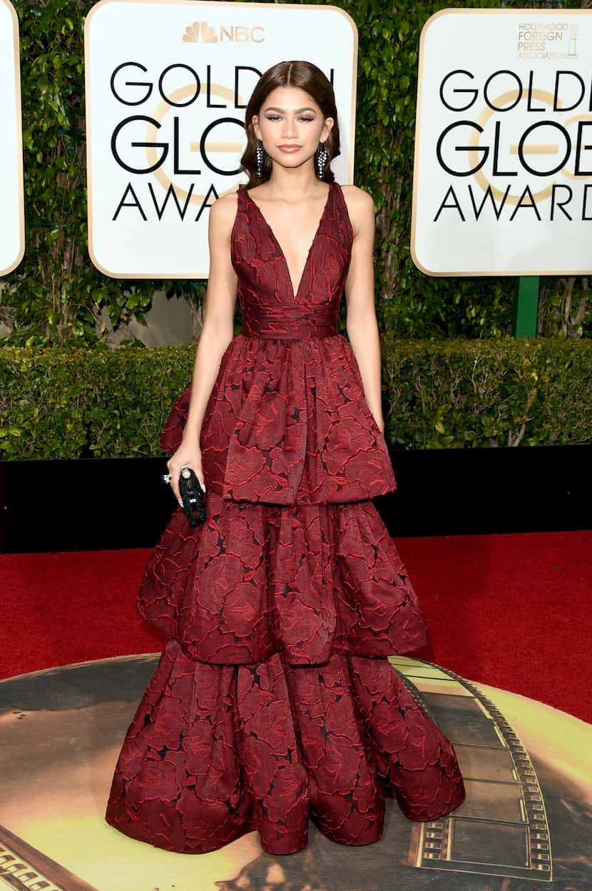 HIT: Zendaya was a showstopper in a tiered Marchesa gown.
