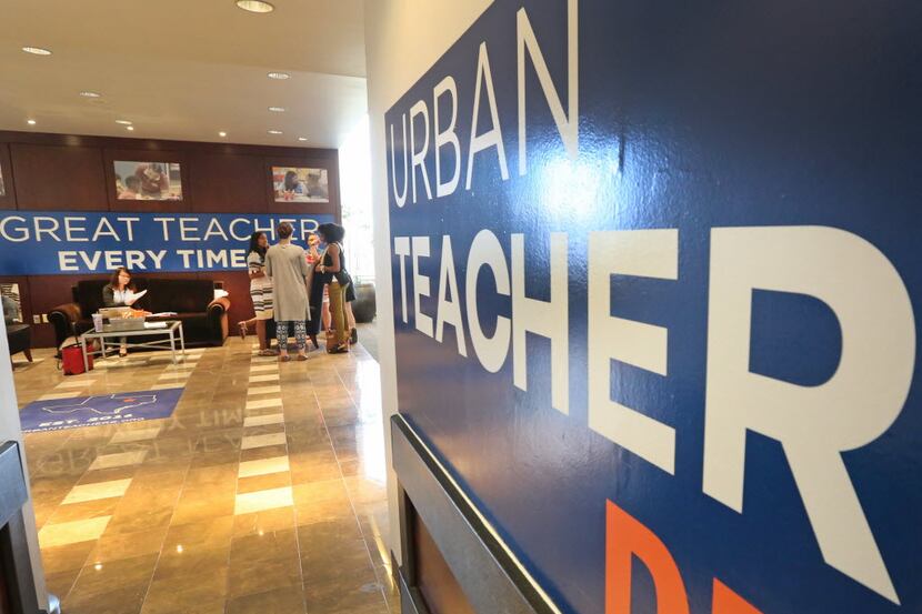 The scene at the Urban Teachers offices in Dallas, as DISD welcomes the first class of urban...