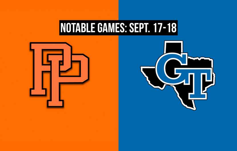 Notable games for the week of Sept. 17-18 of the 2020 season: Pilot Point vs. Gunter.