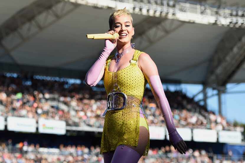 Katy Perry performs at Wango Tango at StubHub Center on Saturday, May 13, 2017, in Carson,...