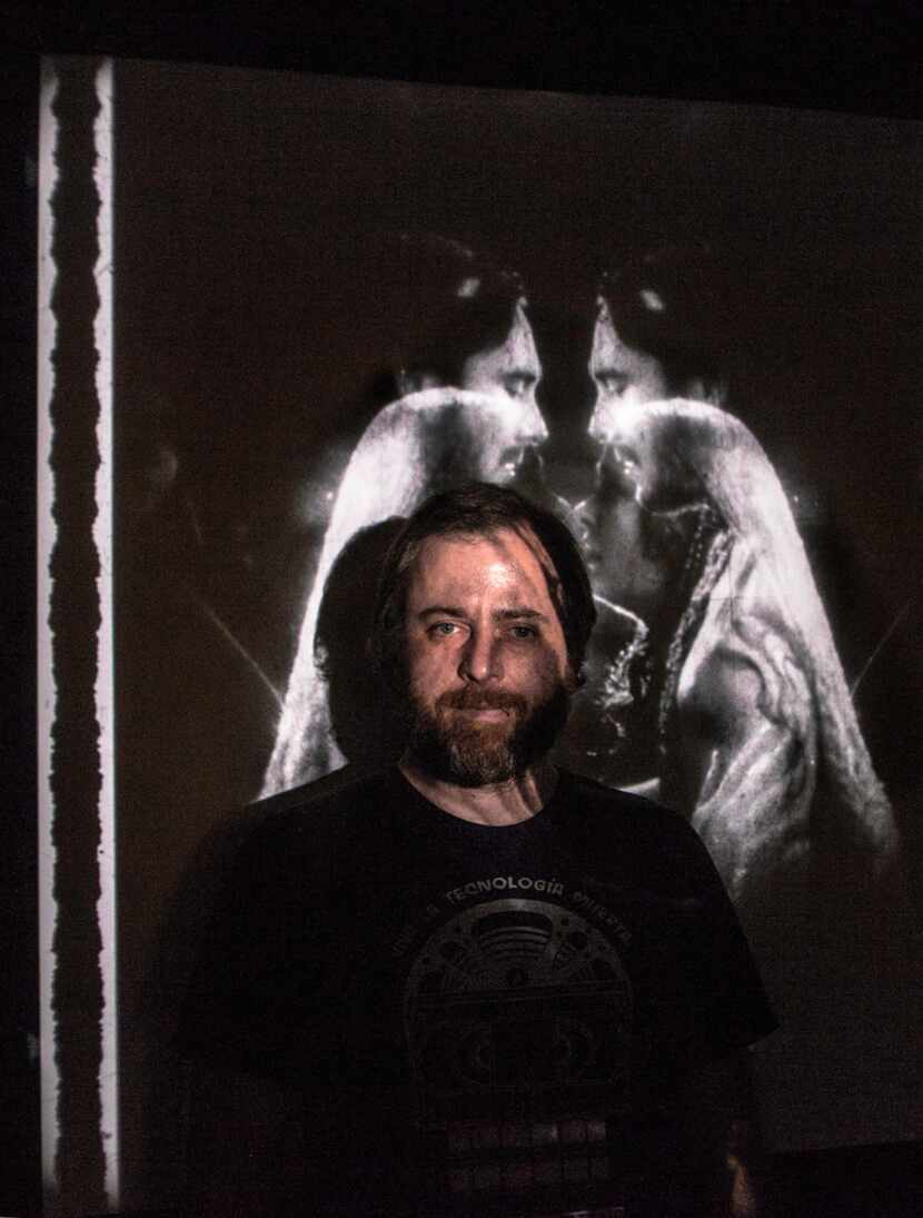 Dallas filmmaker Michael A. Morris at his "ARK" exhibition at SMU 