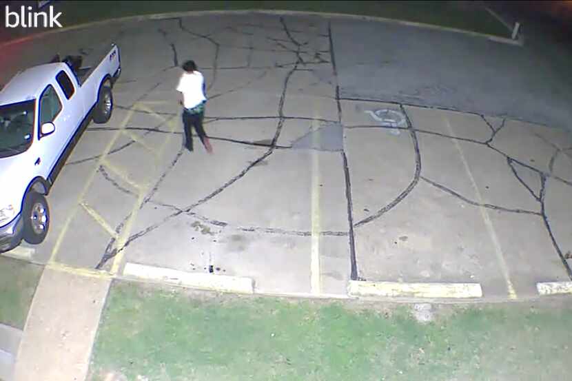 Surveillance video shared by Balch Springs police shows a person running away between 12:30...
