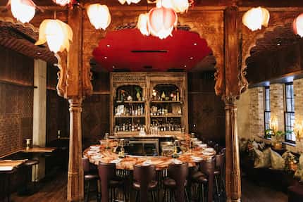 The bar at Elephant East looks secluded and sophisticated.