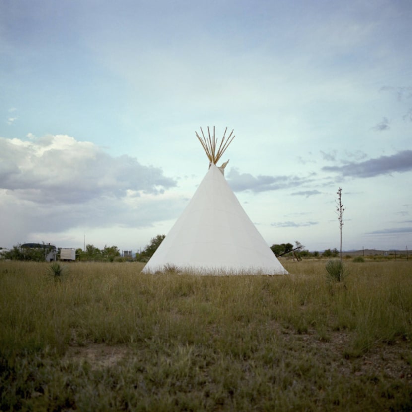 A teepee at Marfa lodging spot El Cosmico.