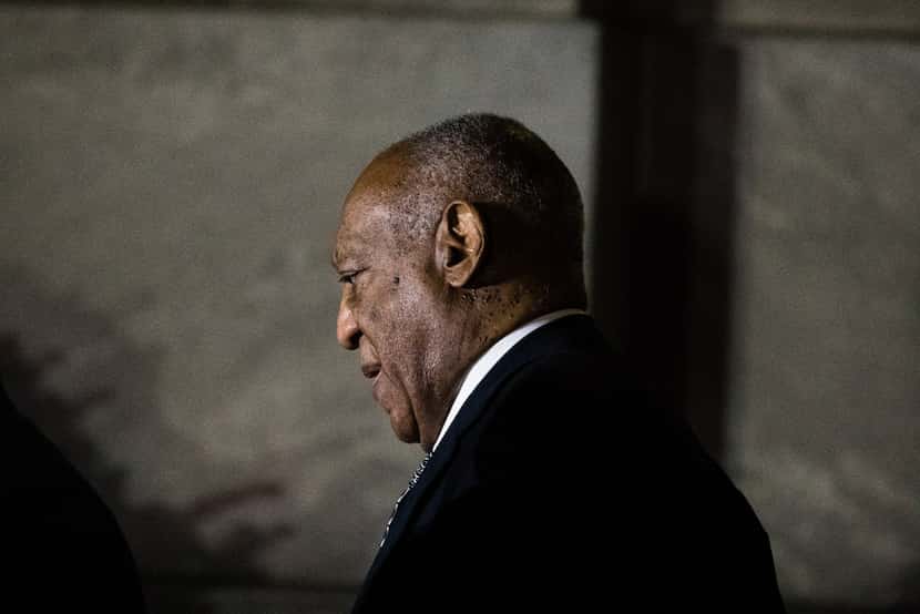 Bill Cosby walks from the Montgomery County Courthouse during his sexual assault trial in...