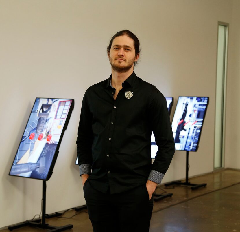 Clayton Harper, creator of 'Class Warfare v1.01,' 2017 at Site131