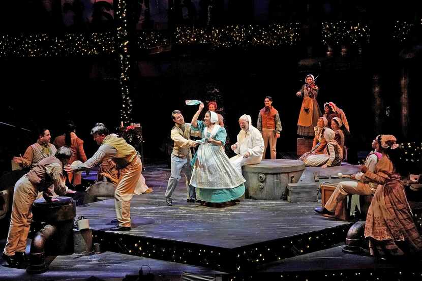 The cast of the Dallas Theater Center's 2021 production of "A Christmas Carol."