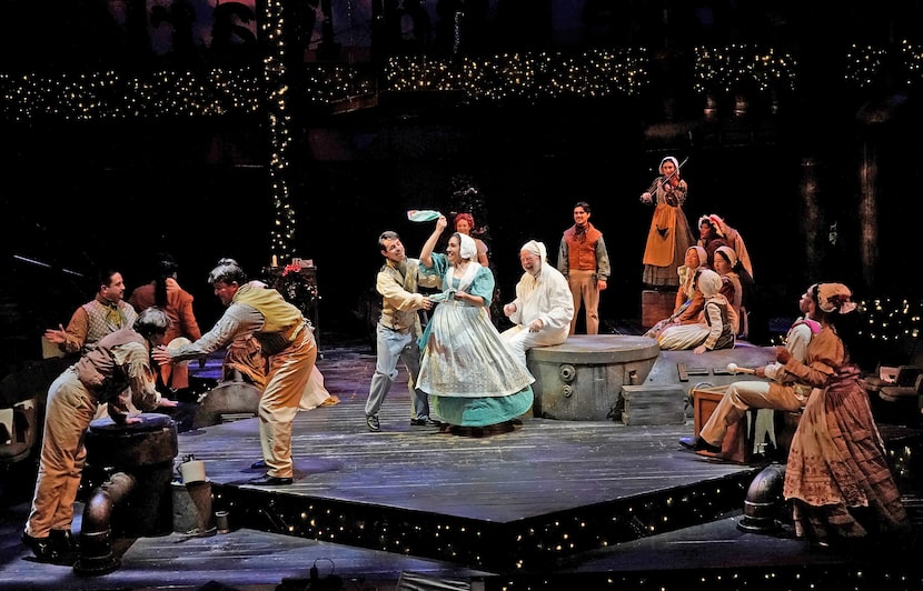 The cast of the Dallas Theater Center's 2021 production of "A Christmas Carol."