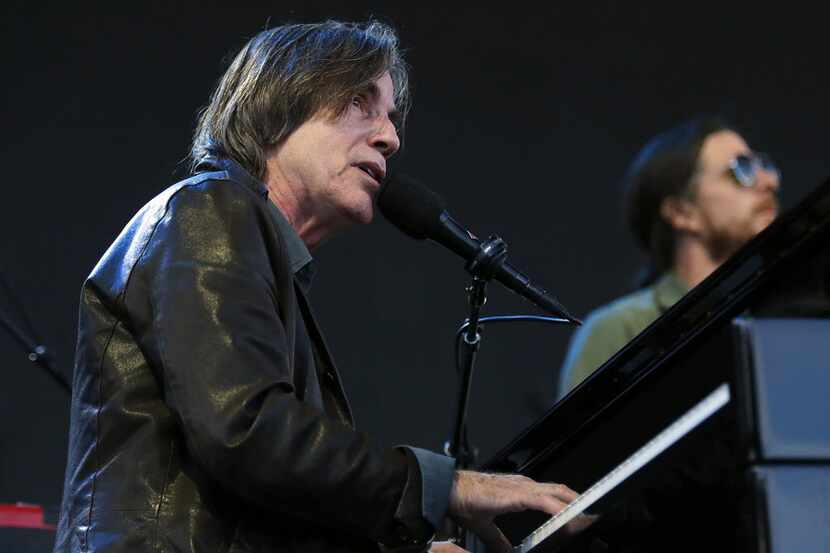 Jackson Browne performs on the piano at FC Dallas Stadium in Pizza Hut Park, Frisco, on May...