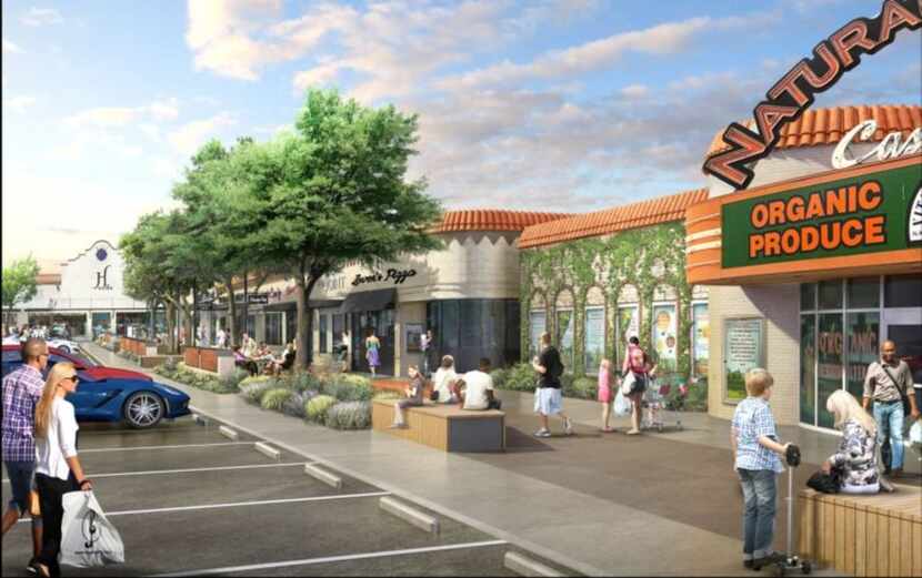 An artist's rendering of Casa Linda Plaza made more pedestrian friendly with expanded...