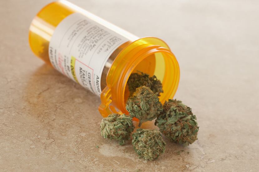 Medical marijuana in a prescription bottle.