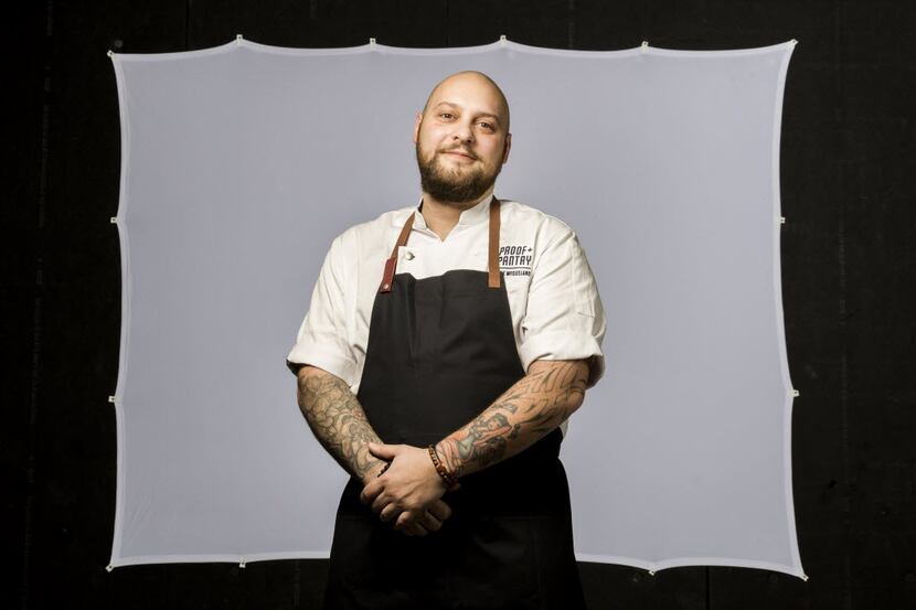 Chef Kyle McClelland when he was executive chef at Proof + Pantry in 2015