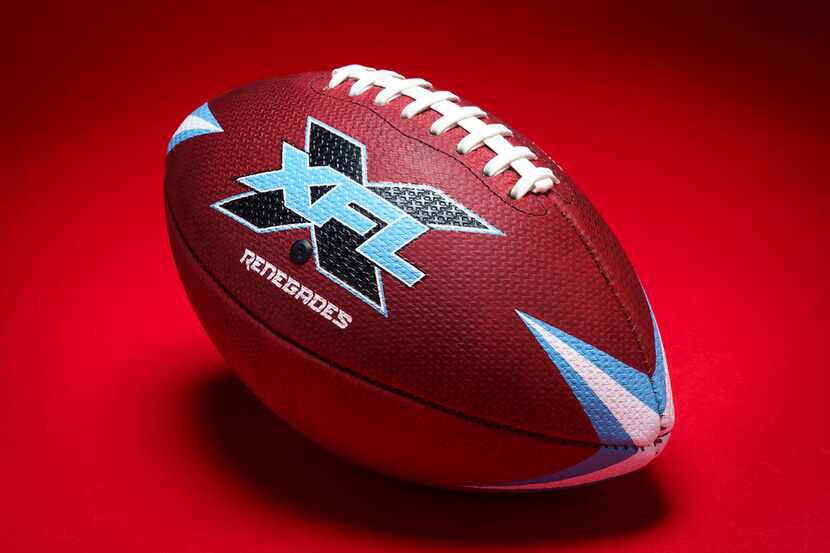 The new XFL football photographed on Monday, Nov. 25, 2019, in Dallas. The new pro football...