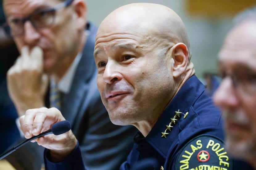 Dallas Chief of Police Eddie García speaks about updated violent-crime stats and possible...