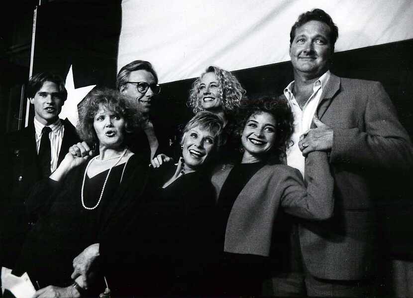On September 22, 1990, the cast "Texasville" is shown at the movie's premiere at the Glen...