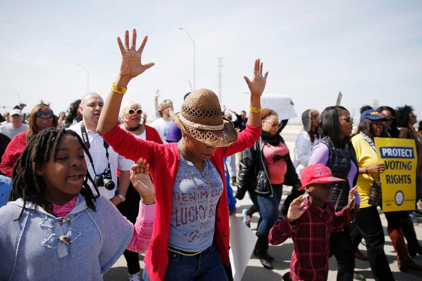 
On the 50th anniversary of the bloody march over the Edmund Pettus Bridge in Selma, Ala.,...