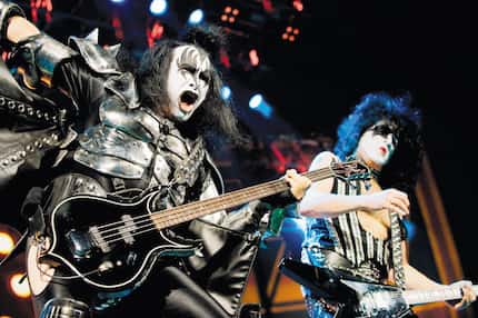 Gene Simmons, left, and Paul Stanley, of KISS, are co-founders in a restaurant coming to The...