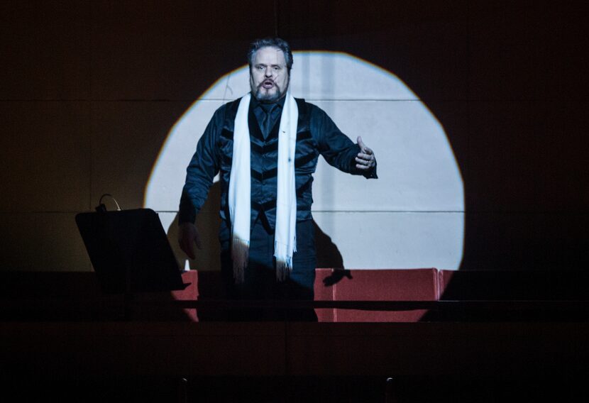 Mark Delavan performs as Jochanaan, (John the Baptist), in The Dallas Symphony Orchestra's...