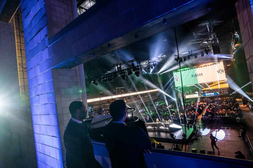 Fans watch Dallas Empire compete against Chicago Huntsmen in the Call of Duty League Launch...