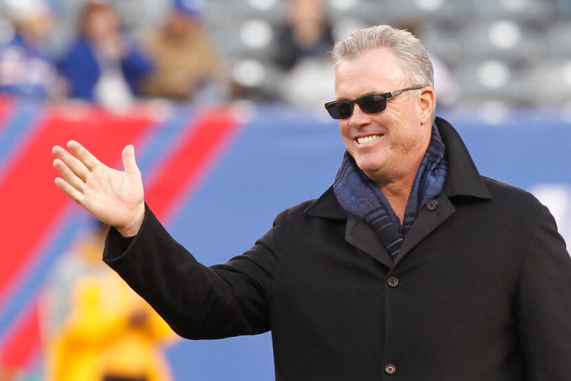 Cowboys executive Stephen Jones is pictured before during the Dallas Cowboys vs. New York...