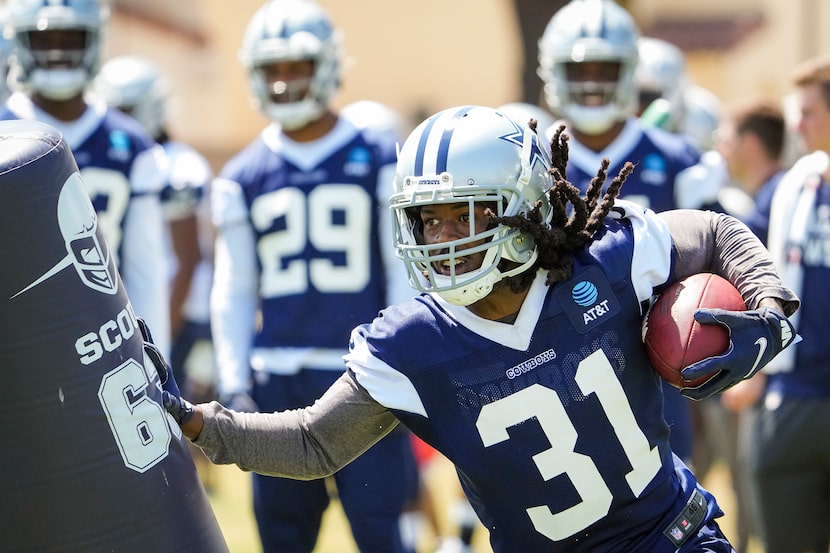 Dallas Cowboys cornerback Maurice Canady (31) participates in a drill during the first...