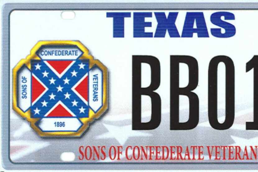 This is the design of a proposed Sons of Confederate Veterans license plate.