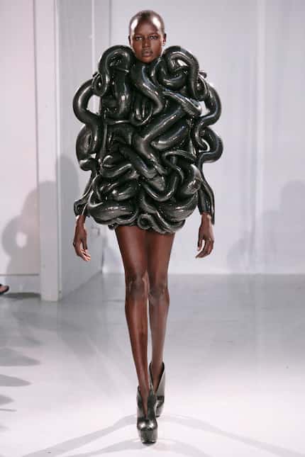Iris van Herpen
Capriole, Dress, July 2011, is made from transparent acrylic sheets, tulle...