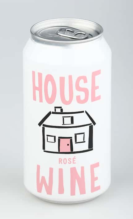 House rose wine in a can.