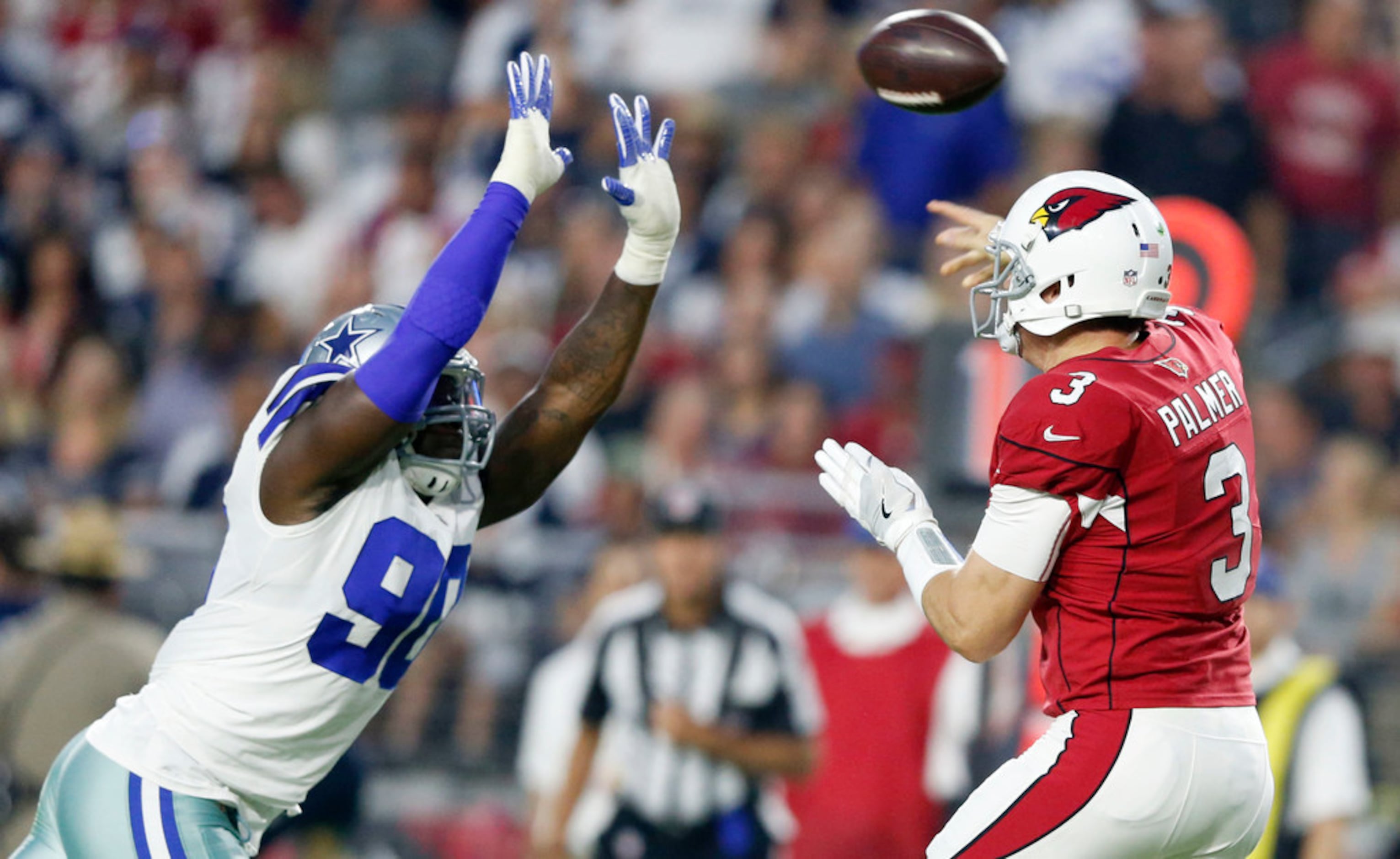 Cardinals' QB Carson Palmer not as sharp against Cowboys