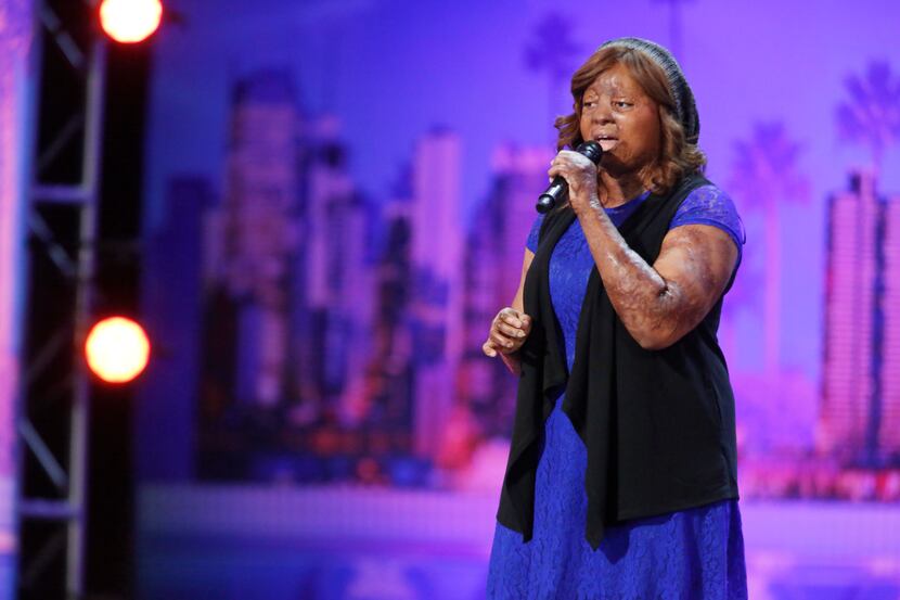 'America's Got Talent' semifinalist Kechi Okwuchi of Pearland performs during the round of...