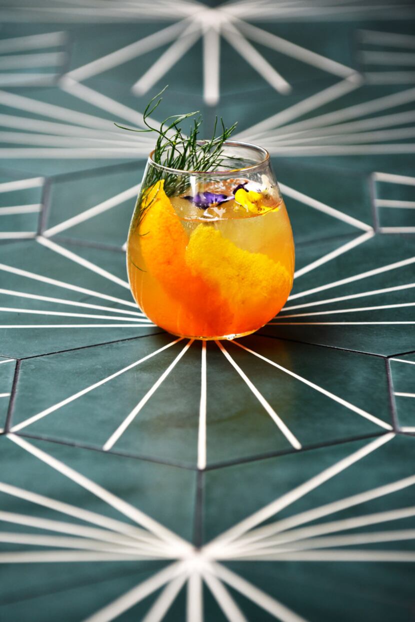 No. 209 gin and tonic made with Italicus Rosolio di Bergamotto, fennel fronds and orange...