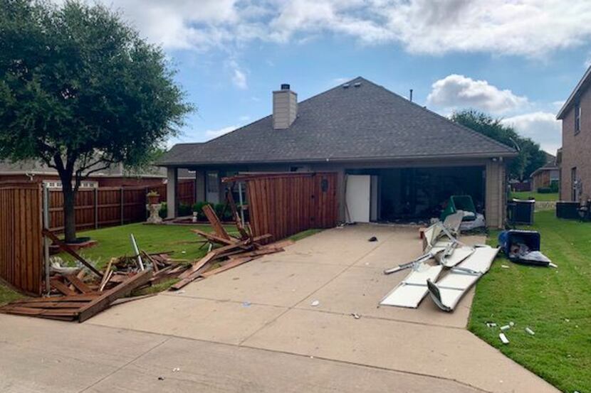 Vicki Baker's McKinney home suffered damages last July after police used tear gas and other...