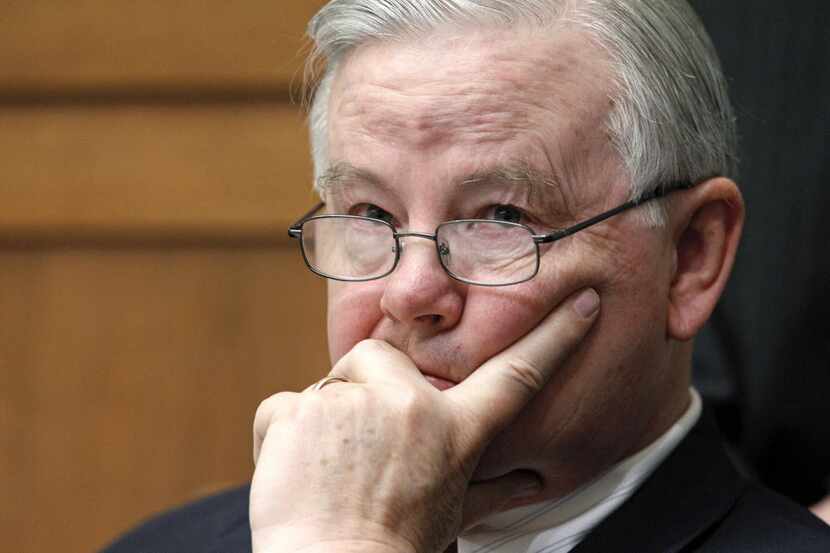 In this 2010 file photo, Rep. Joe Barton, R-Texas, listens to opening statements from...