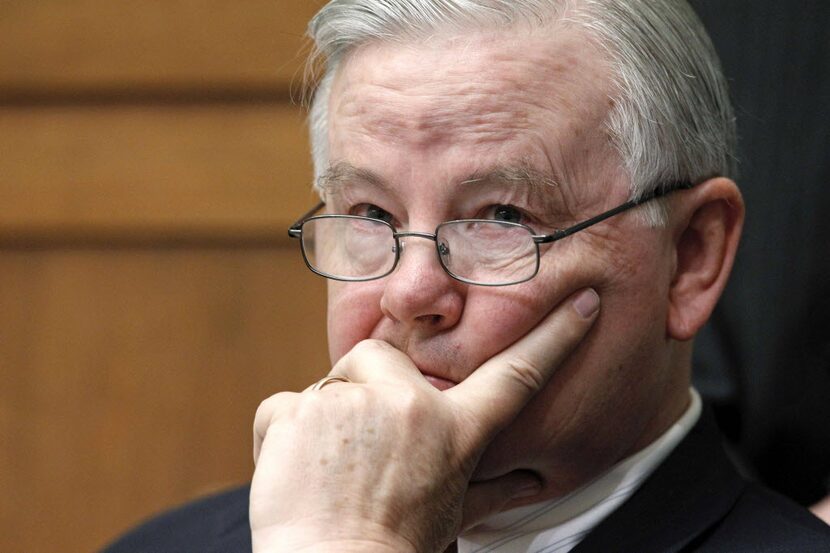 In this 2010 file photo, Rep. Joe Barton, R-Texas, listens to opening statements from...