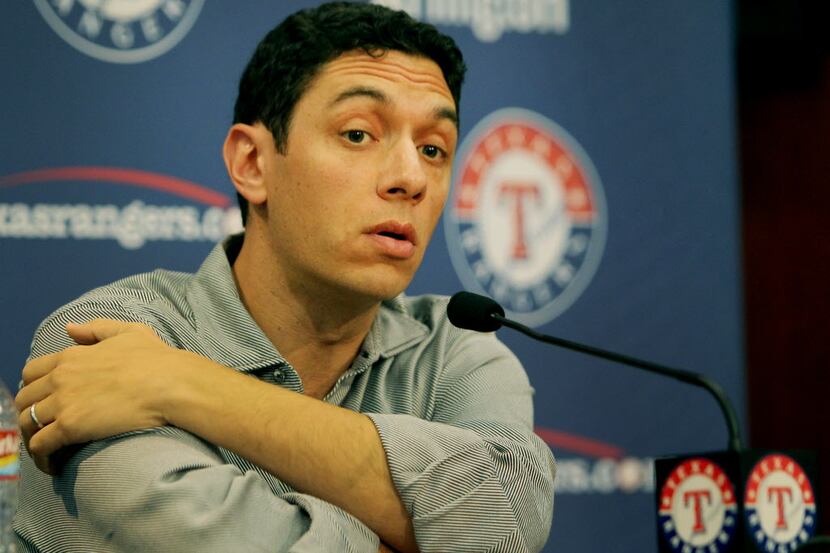 Texas Rangers general manager Jon Daniels talks about the Rangers' signing of slugger Manny...