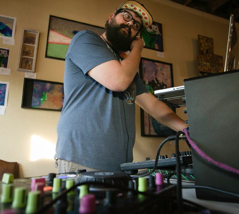 Marty Gruver performed during the Chiptunes 4 Autism benefit show at the Bearded Monk in...