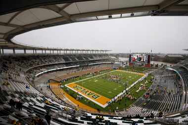 FILE - In this Oct. 24, 2015, file photo, a nearly empty McLane Stadium is seen minutes...