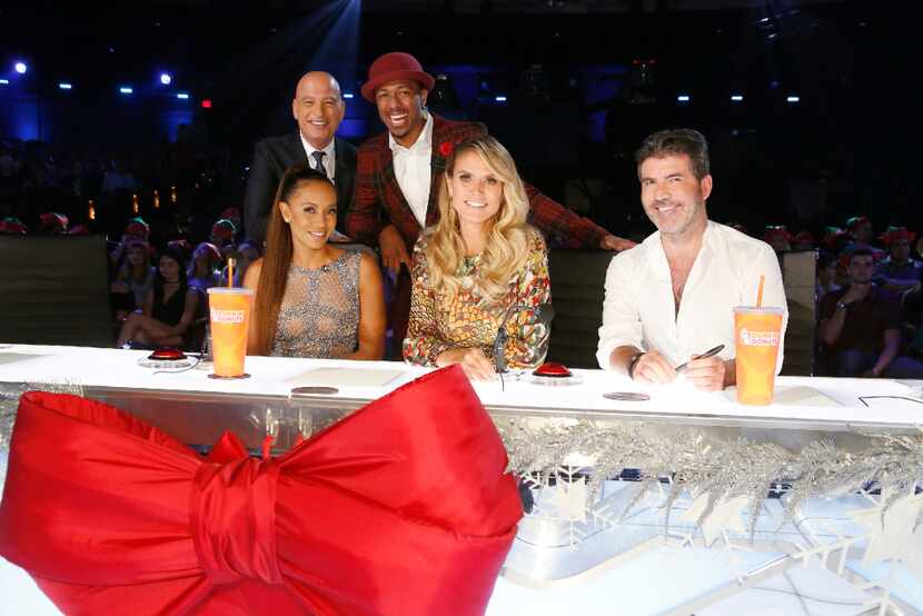 America's Got Talent hosts Howie Mandel, Mel B, Nick Cannon, Heidi Klum and Simon Cowell...