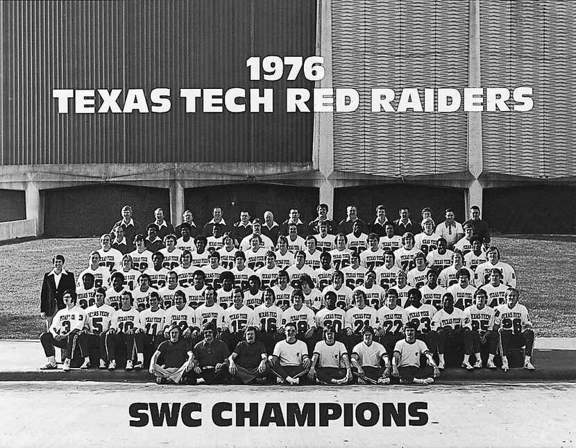 The 1976 Texas Tech football team. The Red Raiders were co-champions in the Southwest...