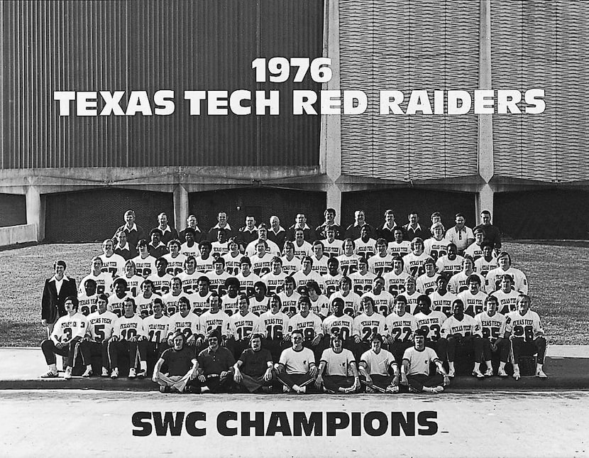 The 1976 Texas Tech football team. The Red Raiders were co-champions in the Southwest...