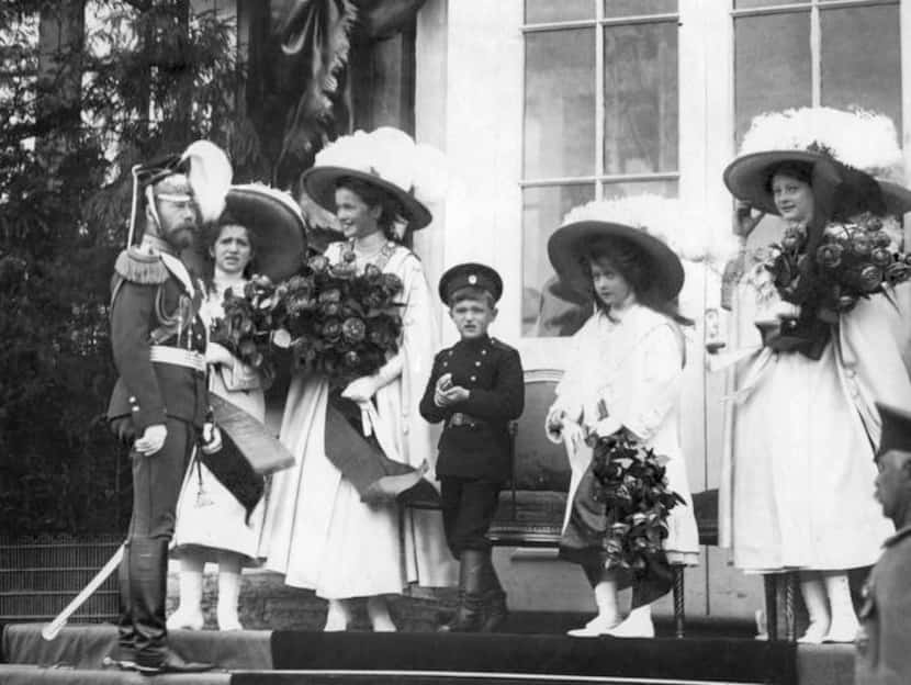 
The Imperial Family on duty at the Catherine Palace, Tsarskoe Selo, circa 1911. From “The...