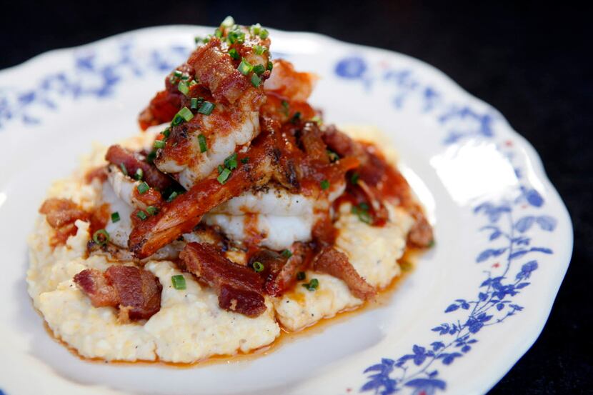 Shrimp and grits at Ida Claire,  a new modern Southern restaurant in Addison -- from the...