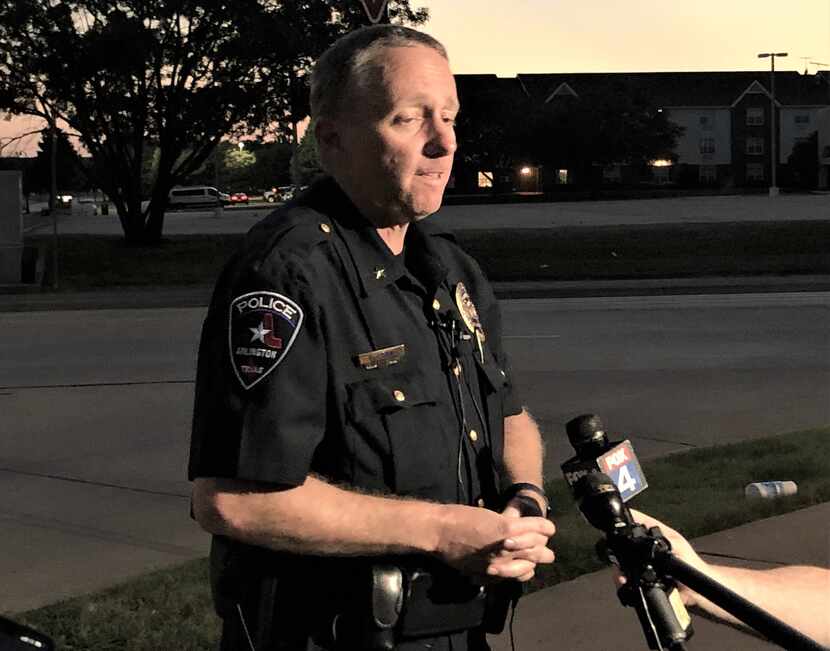 Arlington police Deputy Chief Christopher Cook said an officer was trying to break up a...