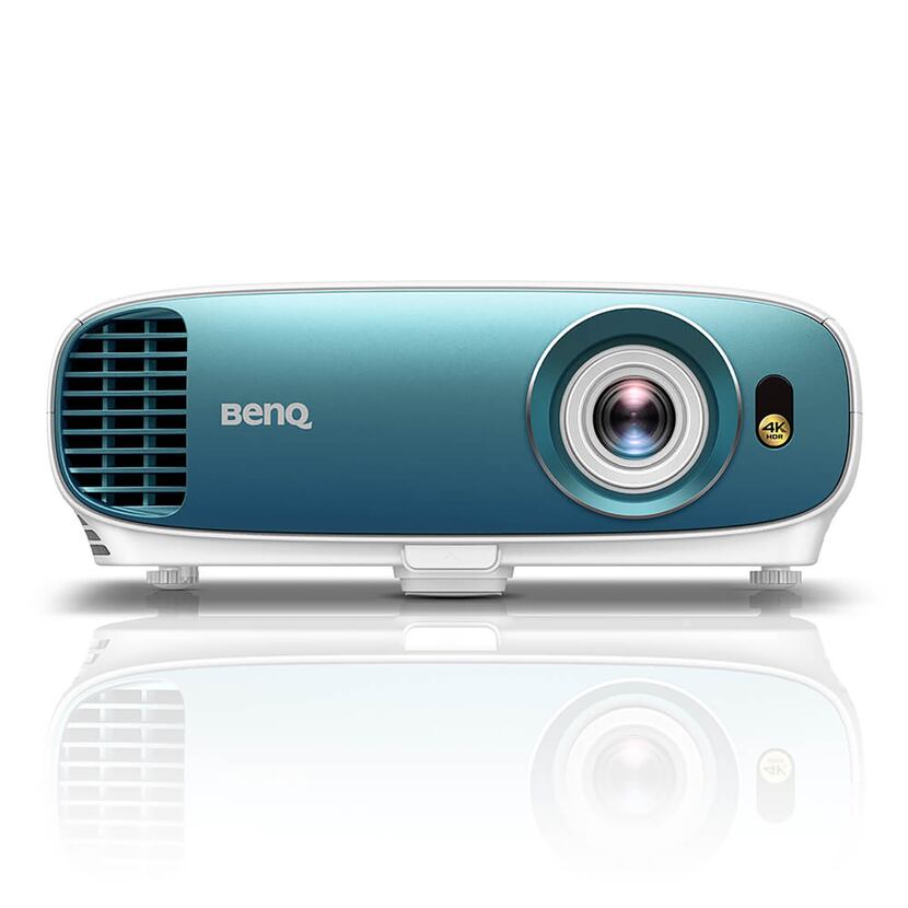 The Benq TK800 4K HDR projector has a signature blue front bezel.