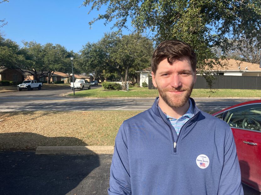 Alex Pollak voted Tuesday at Our Redeemer Lutheran Church in North Dallas.  The only...