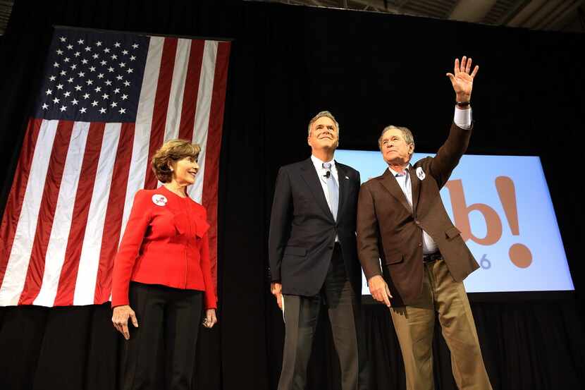  Then-Republican presidential candidate Jeb Bush drew his big brother back to the campaign...