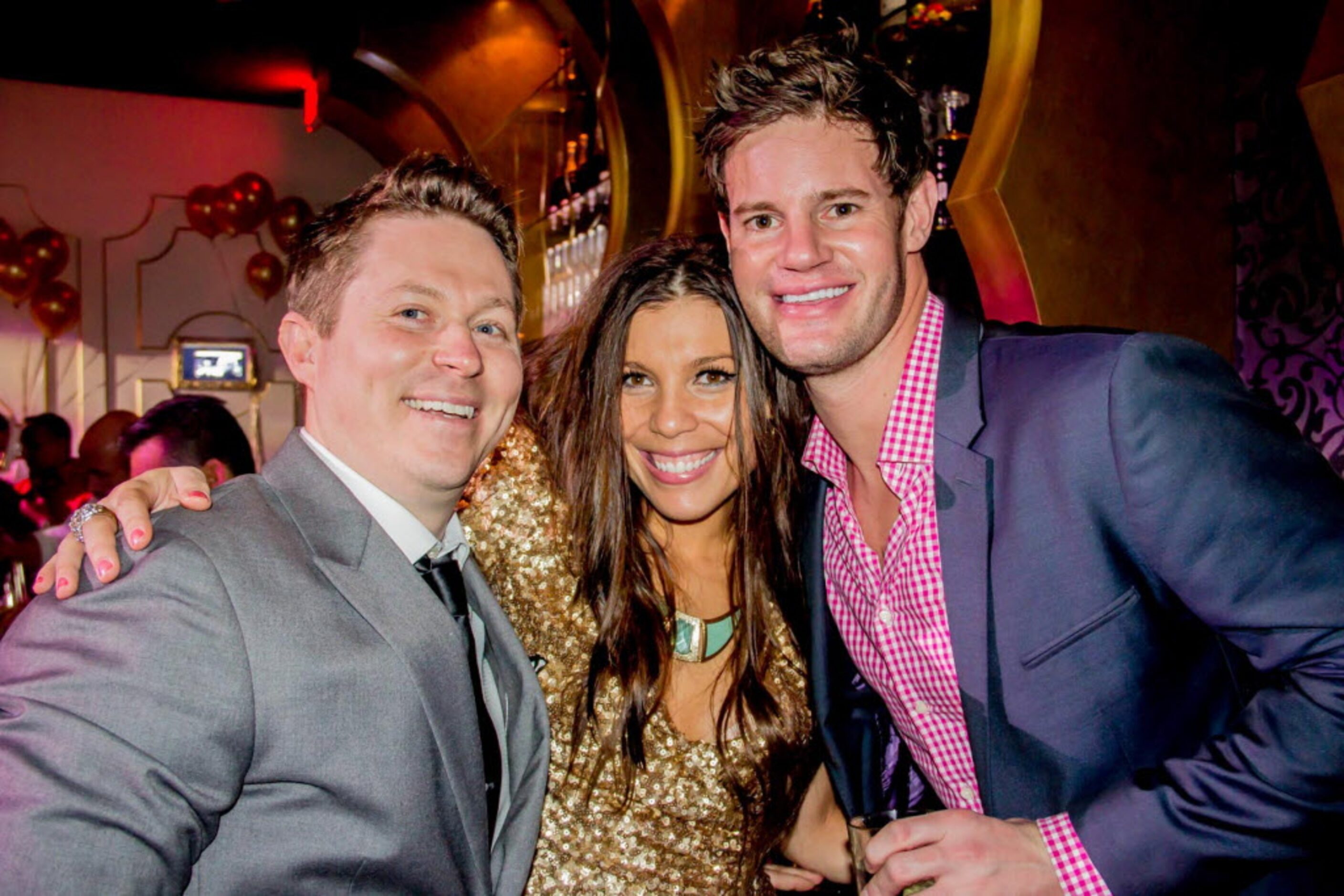 Trevor Strauss, Andrea Yarborough and Ben Jones ring in 2013 at LeVu in Dallas on Dec 31, 2012.