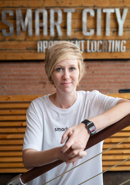 Cassie Brown, founder and chief executive of Smart City Apartments, at the company's...