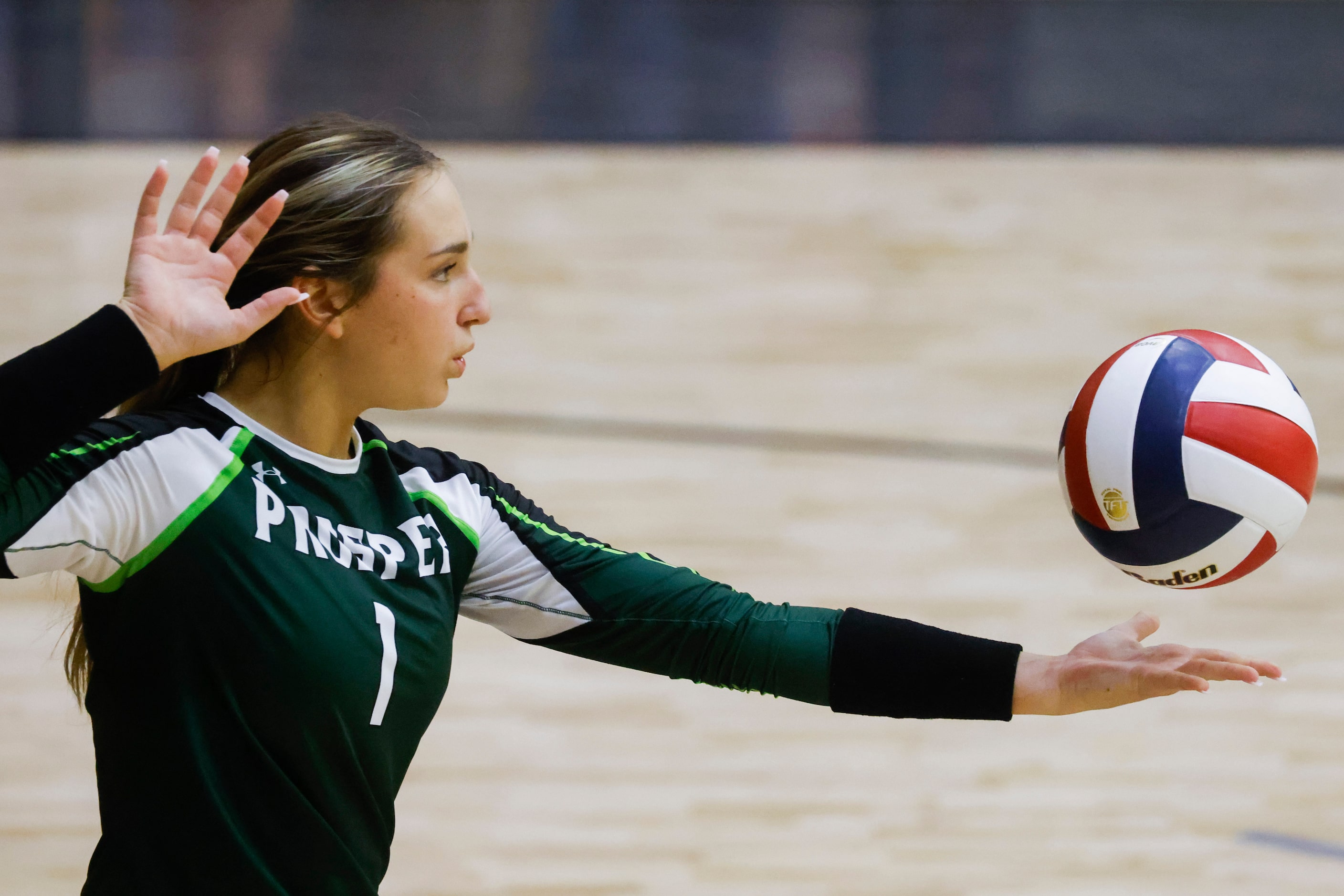 Prosper’s Callie Kieffer during a season-opening match against Lovejoy at Lovejoy High...