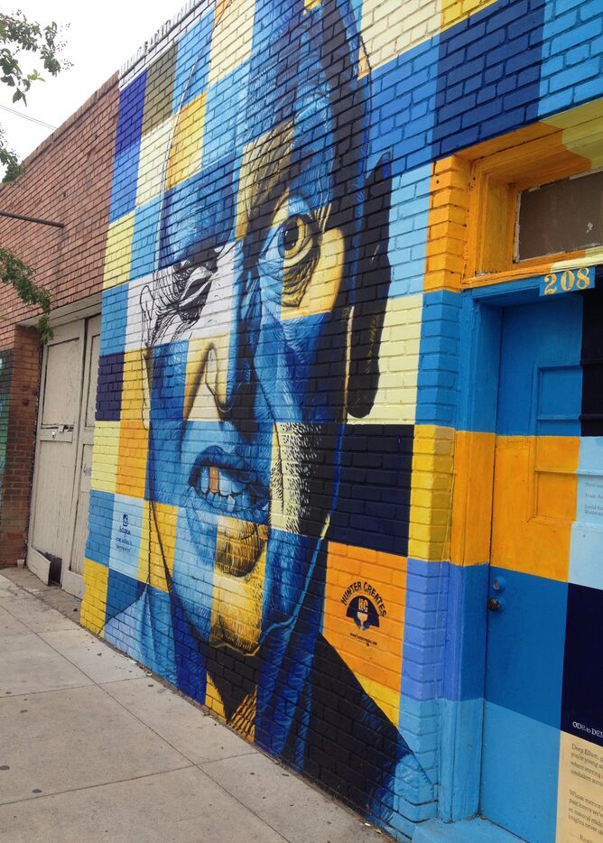 A mural by Steve Hunter in Deep Ellum as part of the 42 Murals Project. Steve painted in...